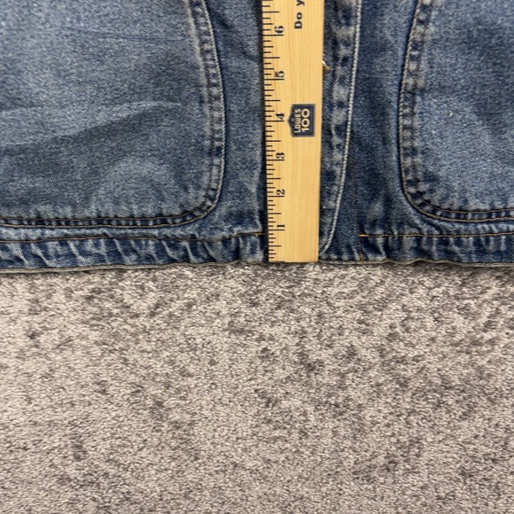VTG River Edge Denim Chore Jacket Women's 1X Corduroy Collar Blanket Lined - Picture 10 of 12